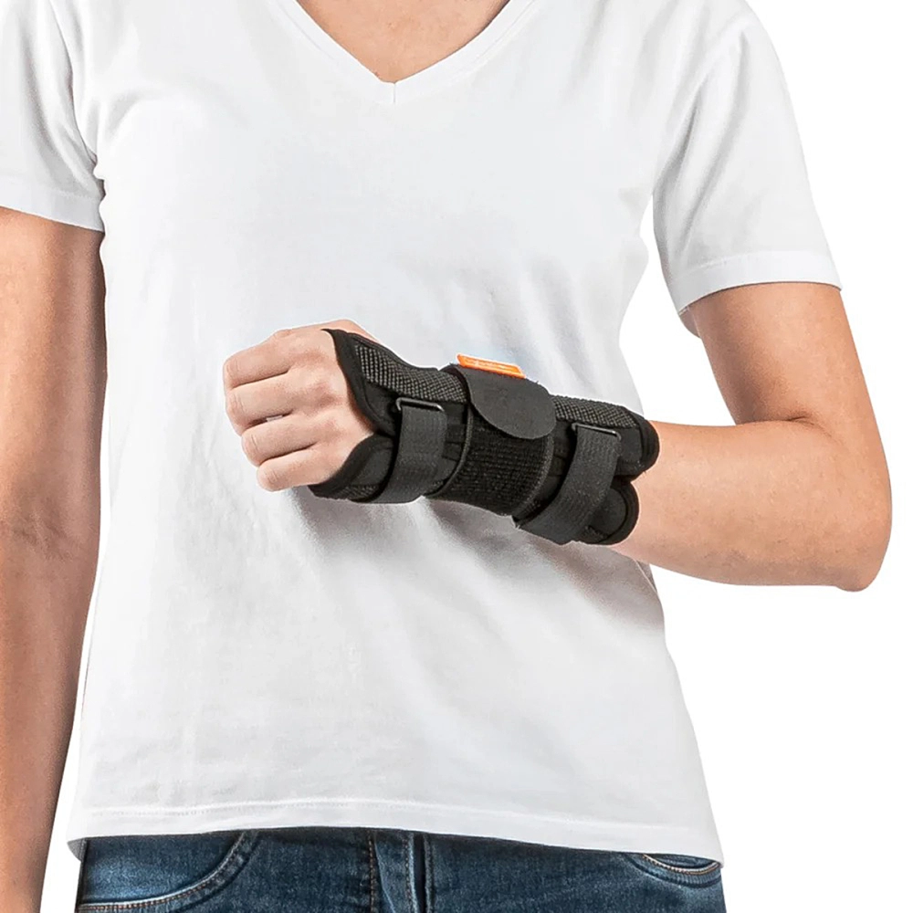 Munhequeira Com Tala Imobilizadora Unilateral Ajustavel Ortese Para Punho Mao Pulso Unissex Hidrolight