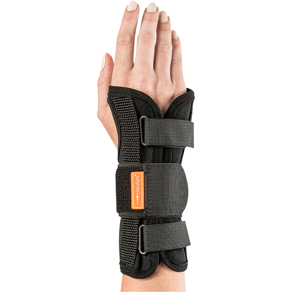 Munhequeira Com Tala Imobilizadora Unilateral Ajustavel Ortese Para Punho Mao Pulso Unissex Hidrolight