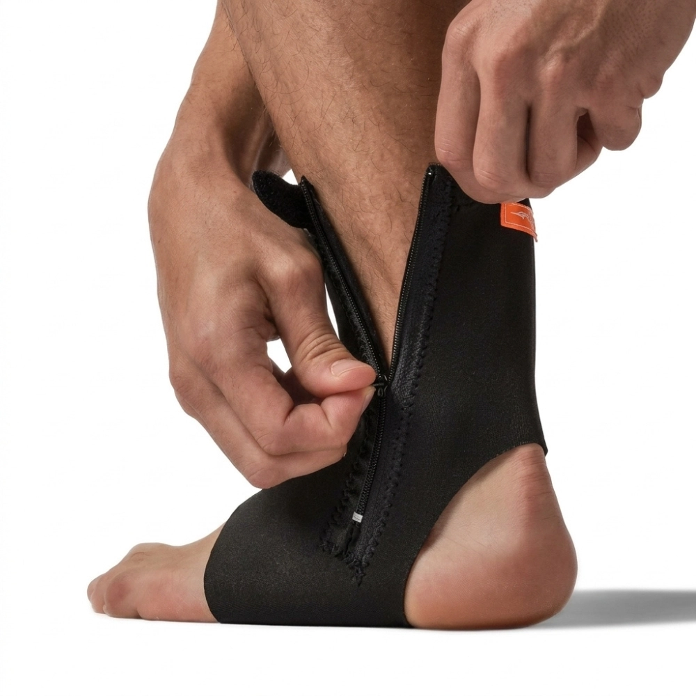 Tornozeleira Ortopédica de Neoprene com Zíper Bilateral Hidrolight