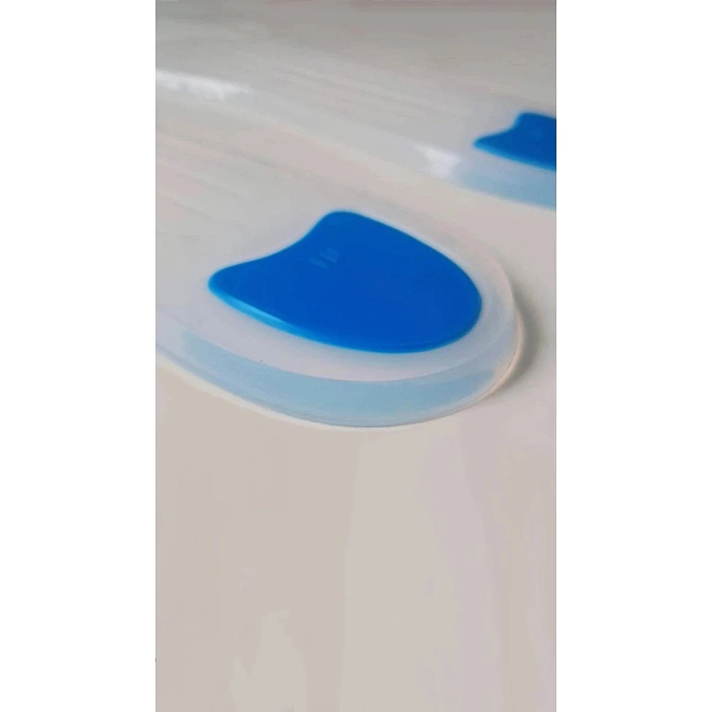 Palmilha de Silicone Gel Ortopédica Anatômica Anti Impacto Fascite Esporão Prática De Esportes Ortho Pauher