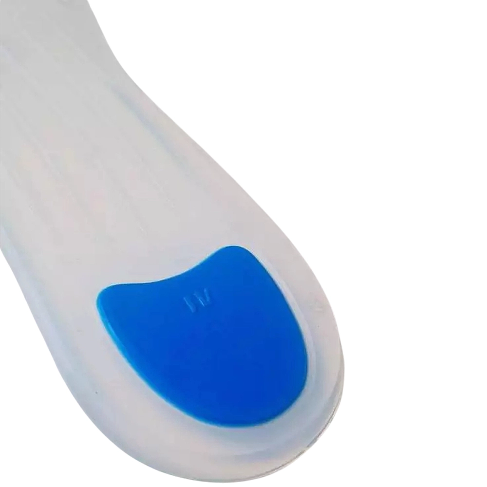 Palmilha de Silicone Gel Ortopédica Anatômica Anti Impacto Fascite Esporão Prática De Esportes Ortho Pauher