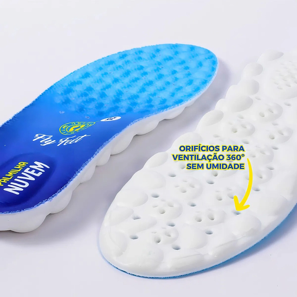 Palmilha Nuvem Ortopédica Absorve Impacto Conforto Fly Feet Esporao Fascite Plantar Para Pés Diabéticos Ortho Pauher 