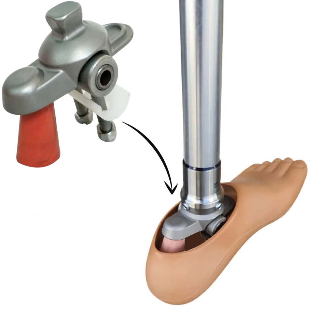 Pé Sach Articulado Para Prótese De Perna Transtibial E Transfemoral Articulação + Adaptador Articulação Universal Para Pé Sach Articulado Prótese Modular DKPC06G Dilepé