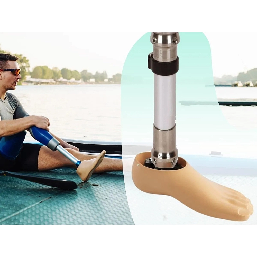 Pé Sach Articulado Para Prótese De Perna Transtibial E Transfemoral Articulação + Adaptador Articulação Universal Para Pé Sach Articulado Prótese Modular DKPC06G Dilepé