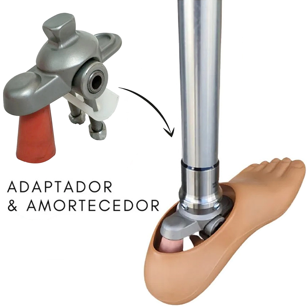 Pé Sach Articulado Para Prótese De Perna Transtibial E Transfemoral Articulação + Adaptador Articulação Universal Para Pé Sach Articulado Prótese Modular DKPC06G Dilepé