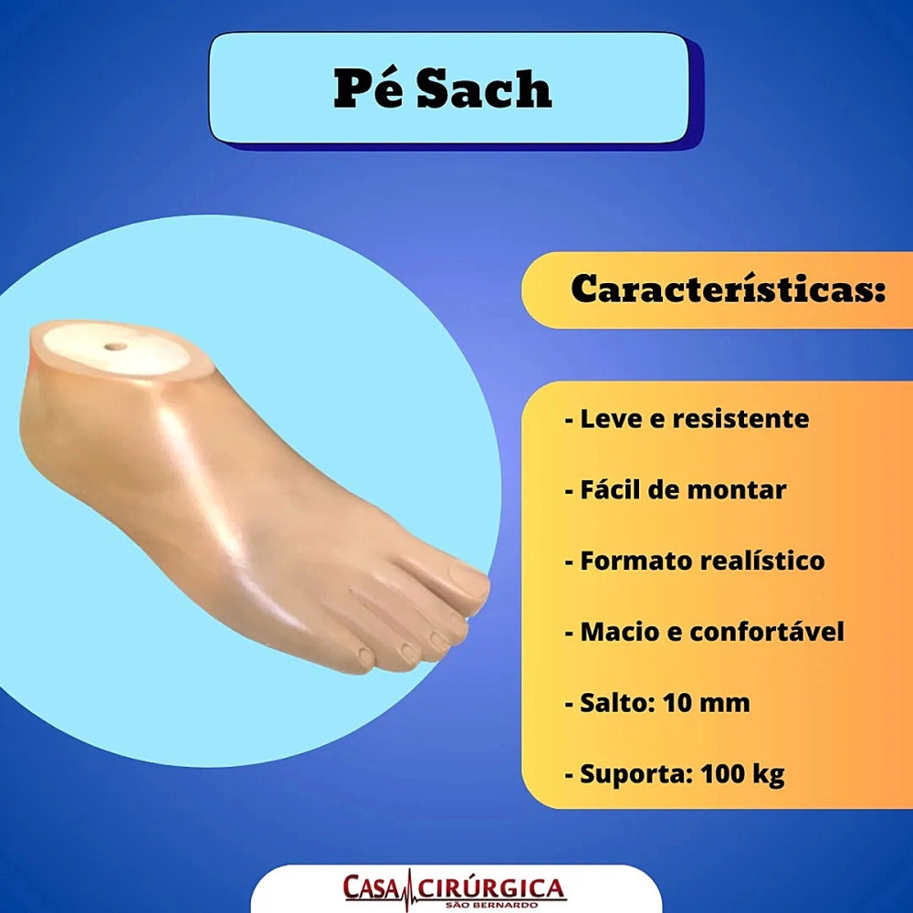Pé Sach Para Prótese De Perna Transtibial Transfemural Com Divisão Do Dedão Dilepe