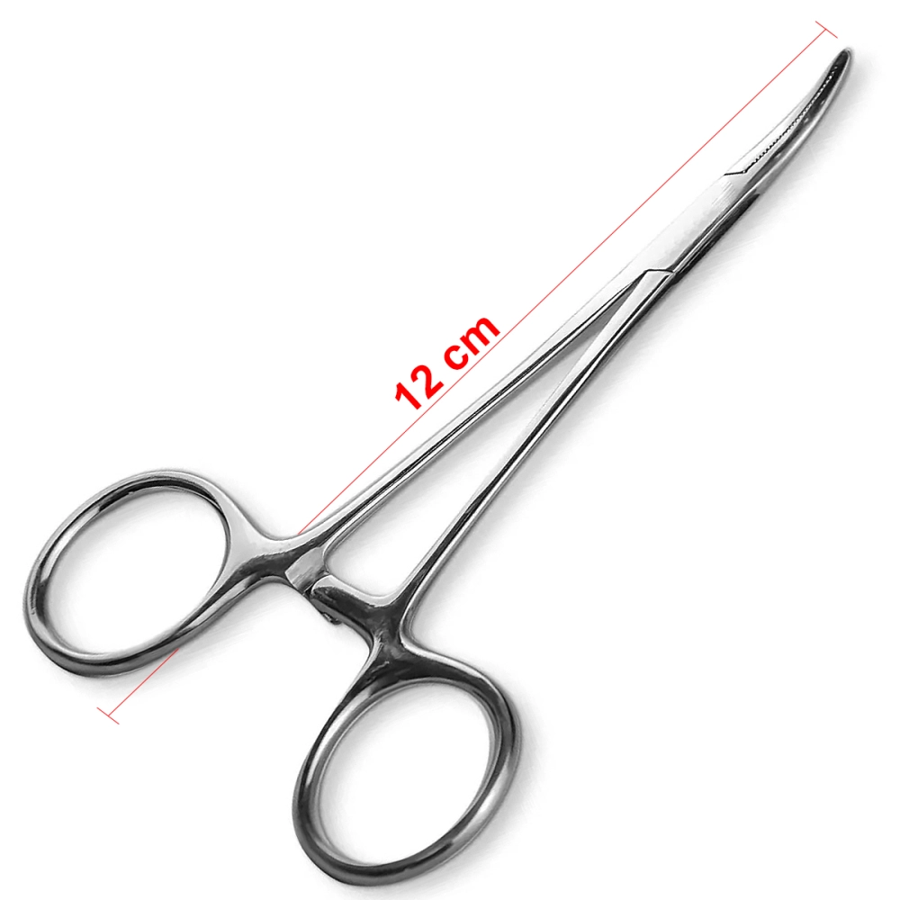 Pinça Halstead Mosquito Curva Aço Inoxidável 12 cm Golgran