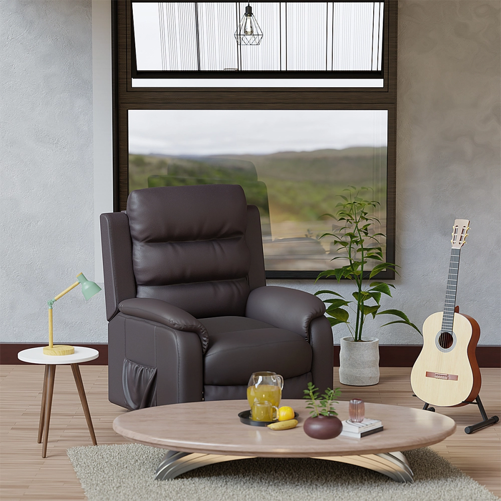 Poltrona Cadeira Massageadora Eletrica Reclinavel Com Elevaçao Theralift TM3000 Standard Bivolt Com Controle Remoto Theramart