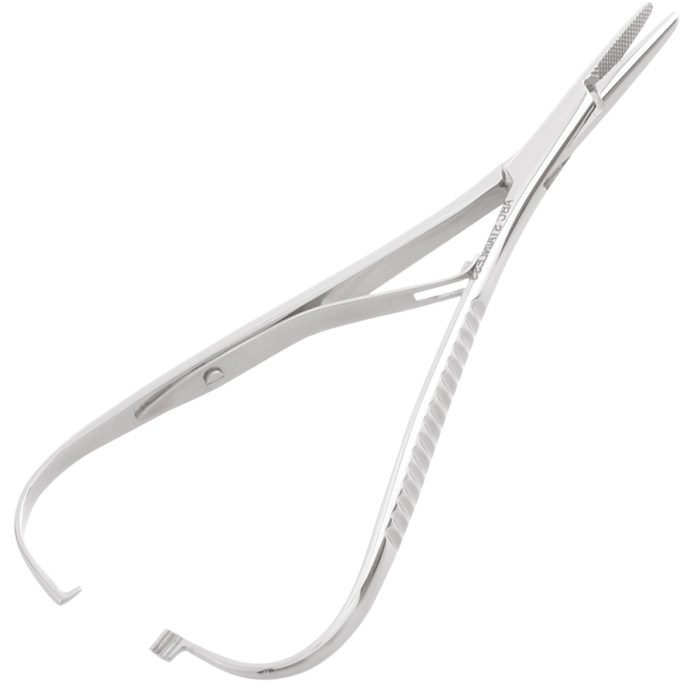 Porta Agulha Para Suturas Aço Inoxidável Mathieu 14 cm ABC Instrumentos Cirúrgicos
