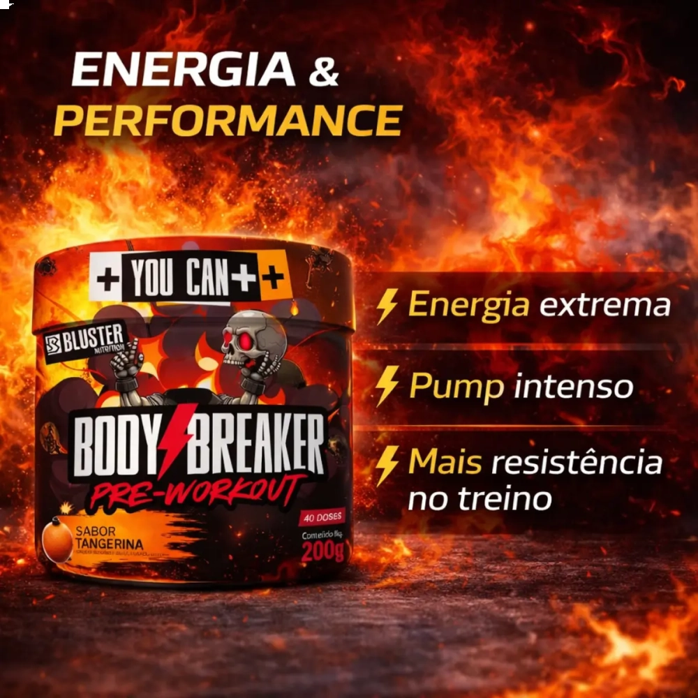 Pré Treino Body Breaker Tangerina 200ml Absolut 