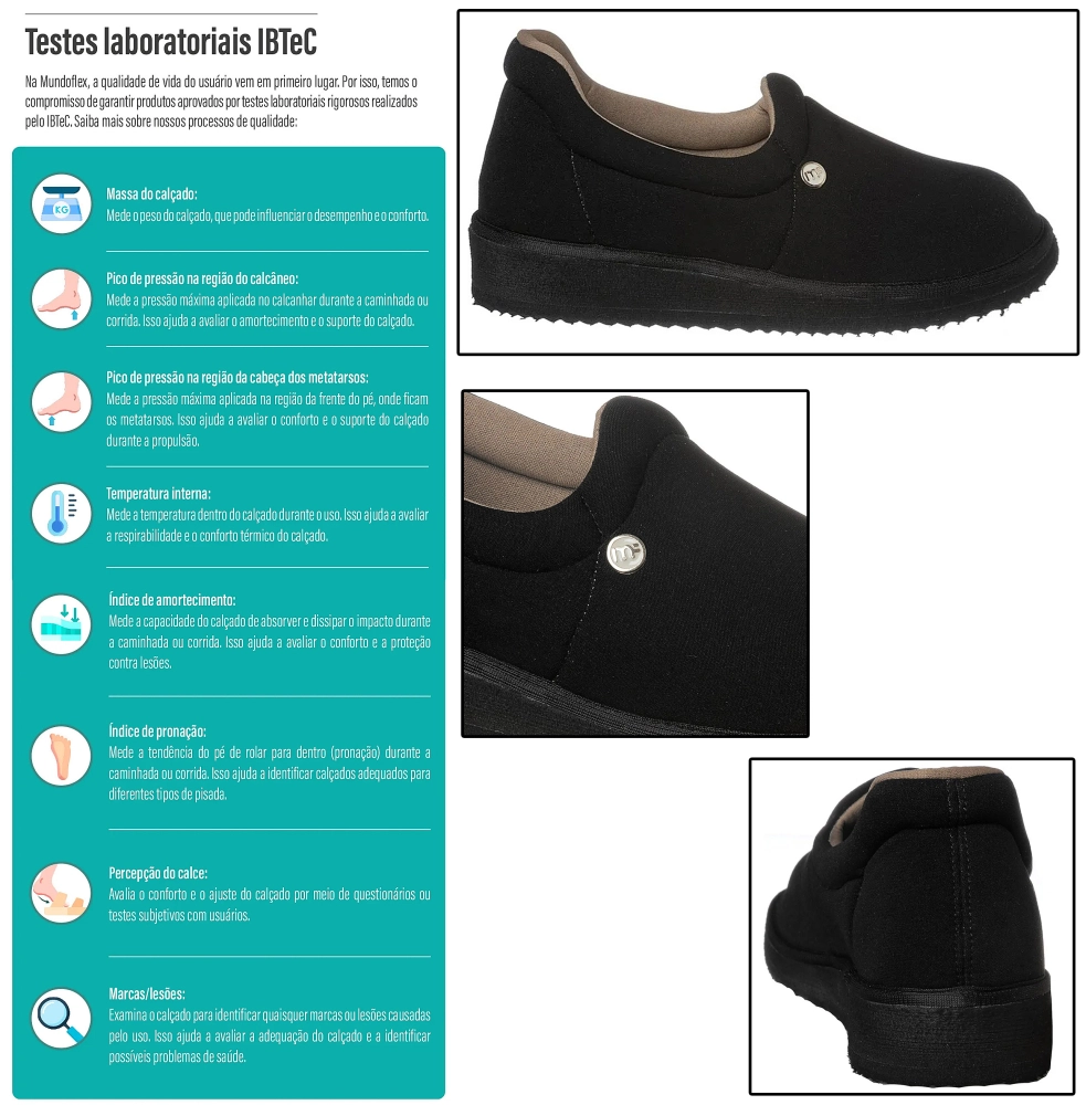 Sapatilha Anatomica para Esporao e Fascite Plantar Mundoflex 