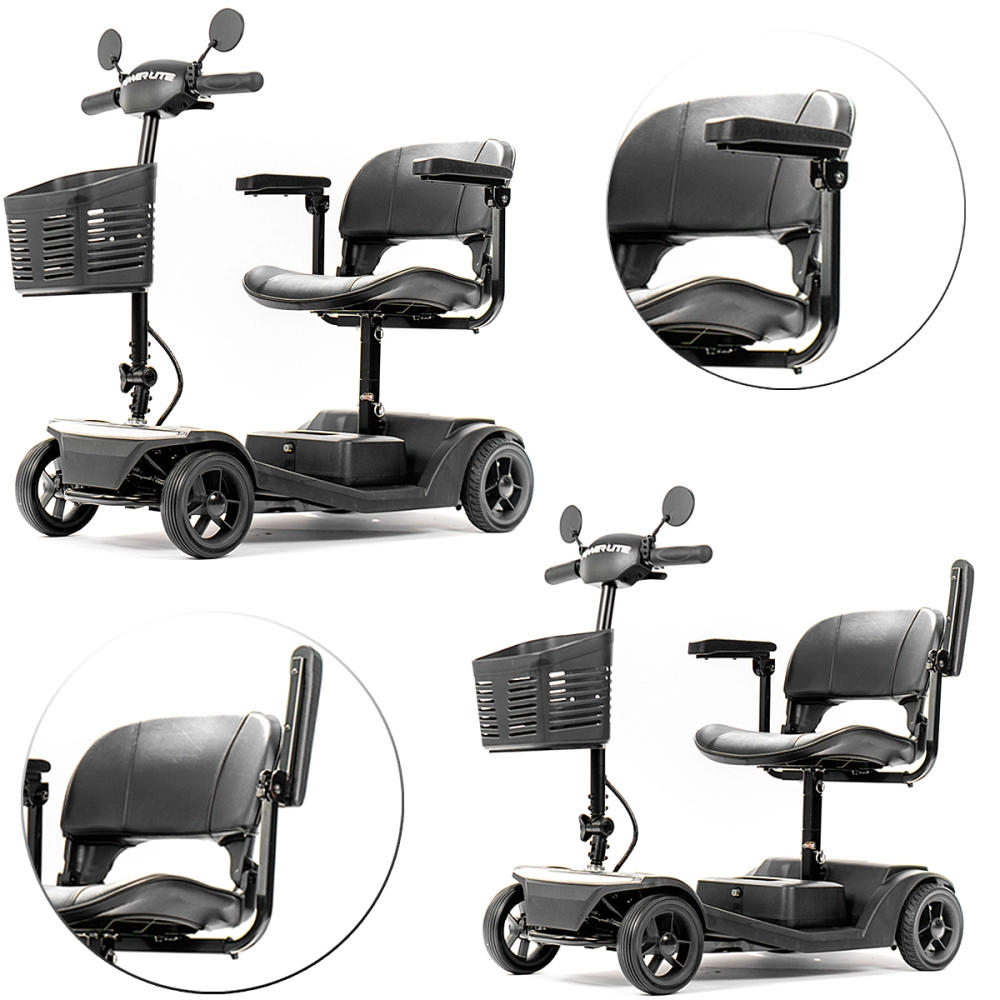 Scooter Motorizada Eletrica Cadeira A Bateria Leve Dobravel Desmontavel Lumus Capacidade De 136 kg Power Lite