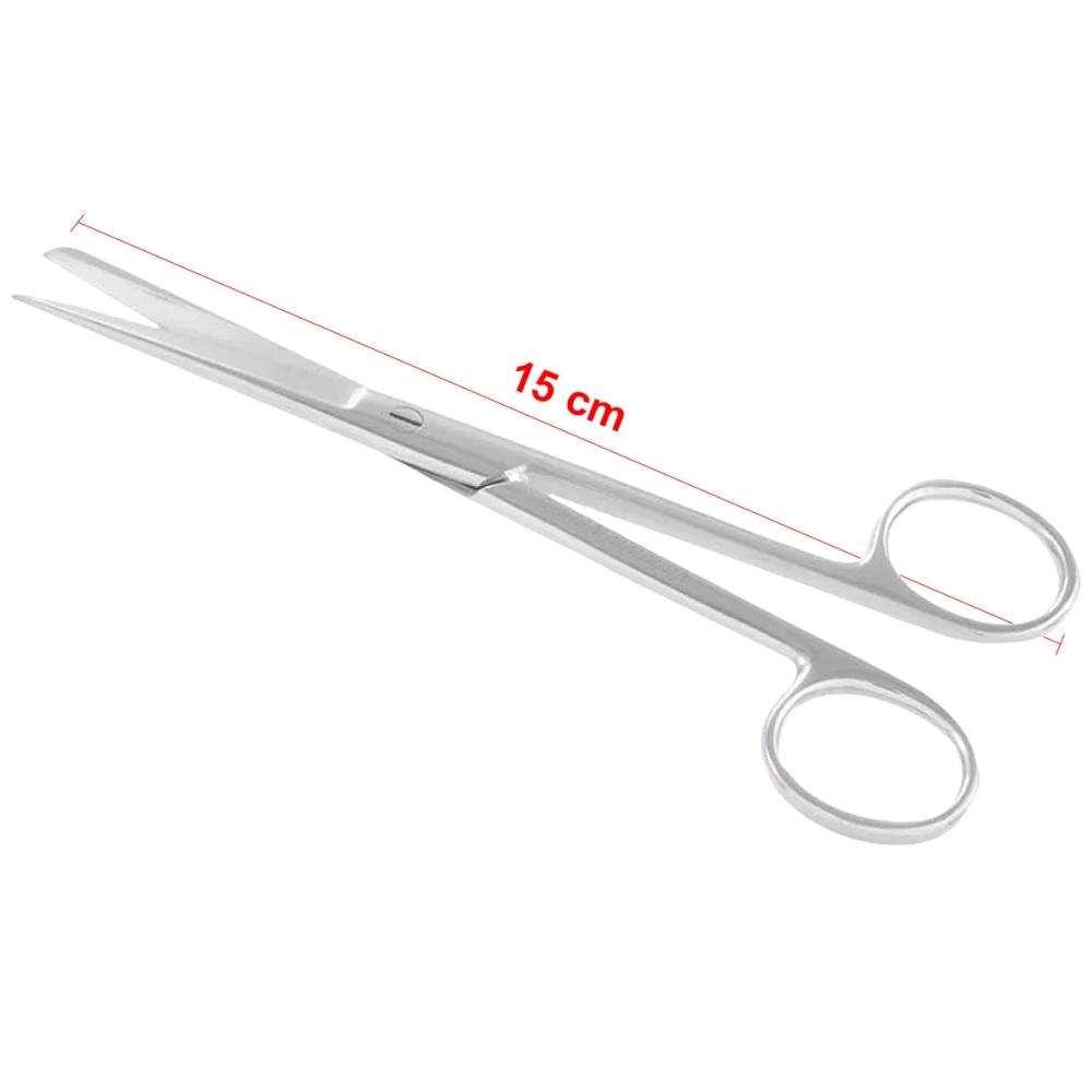 Tesoura Cirurgica Romba Romba Aço Inoxidável Tamanho 15 cm Reta Golgran