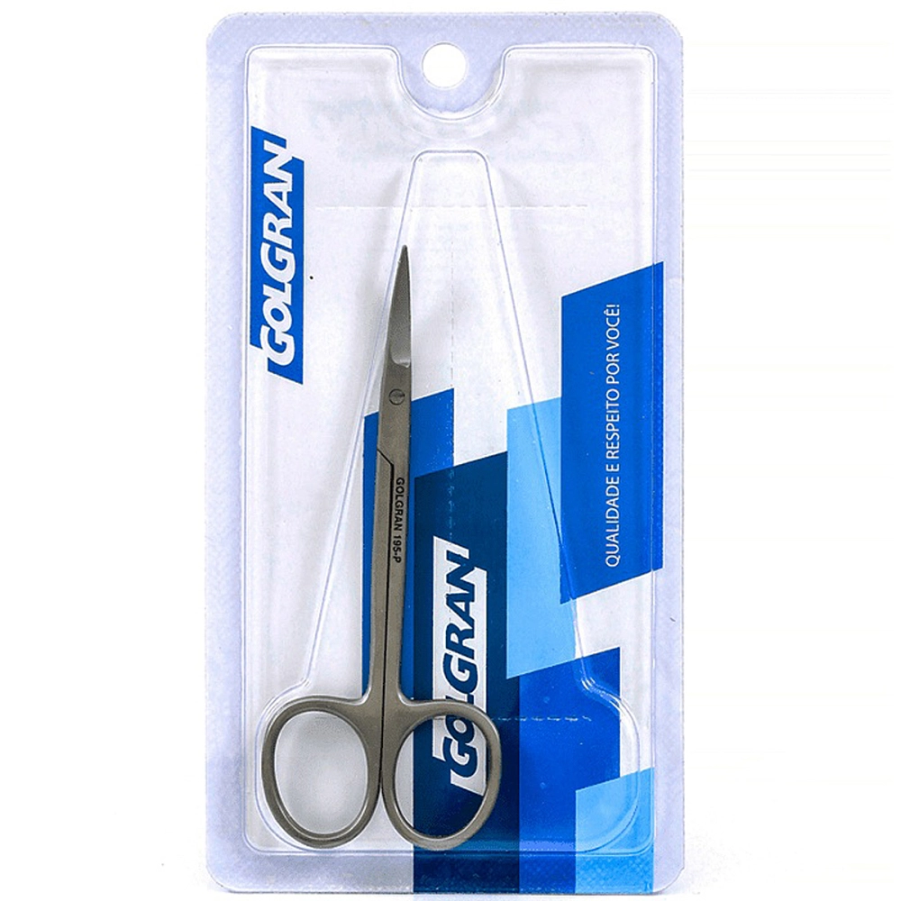 Tesoura Iris Reta Aço Inoxidável 9 cm Golgran 