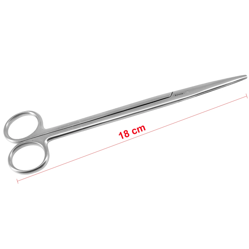 Tesoura Metzembaum Aço Inoxidável Tamanho 18 cm Reta ABC Instrumentos Cirúrgicos 