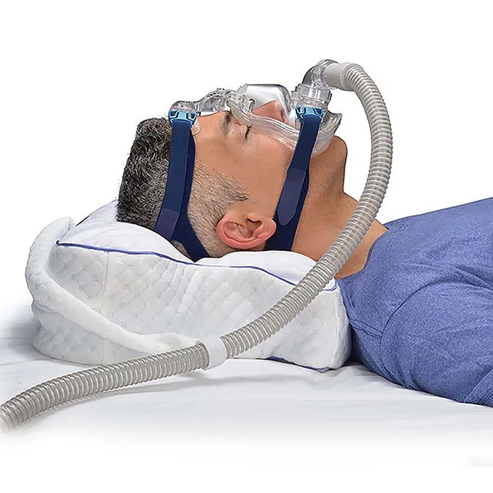 Travesseiro Almofada Compact Para Acomodar Mascaras Respiratorias Cpap Tecnologia Nasa 201907 Perfetto 50 x 32 x 14 cm 