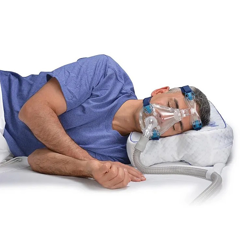Travesseiro Almofada Compact Para Acomodar Mascaras Respiratorias Cpap Tecnologia Nasa 201907 Perfetto 50 x 32 x 14 cm 