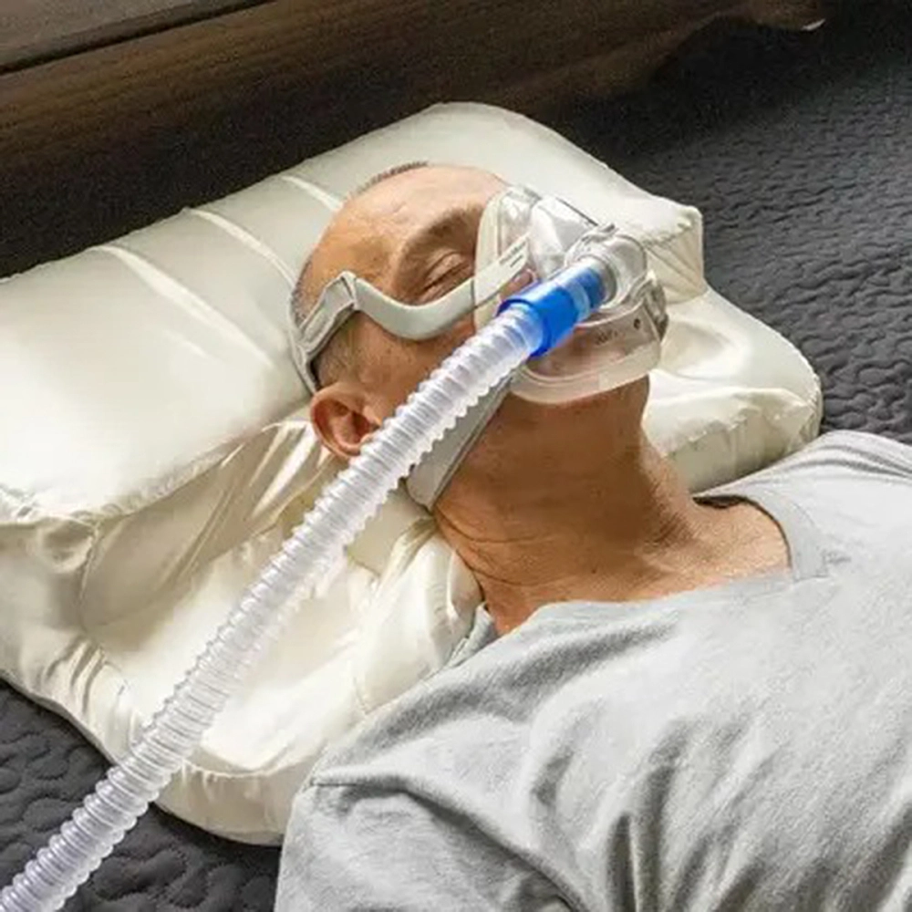 Travesseiro Almofada Multi Mascaras Para Uso De Mascara Respiratorias CPAP BiPAP Tecnologia Nasa Viscoelastico 64 x 44 x 12 Cm 205005 Perfetto