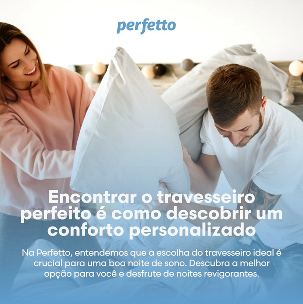 Travesseiro Almofada Ortopedico Genova Perfil Baixo 60 x 42 x 10 cm Latex De Poliuretano 202003 Perfetto 