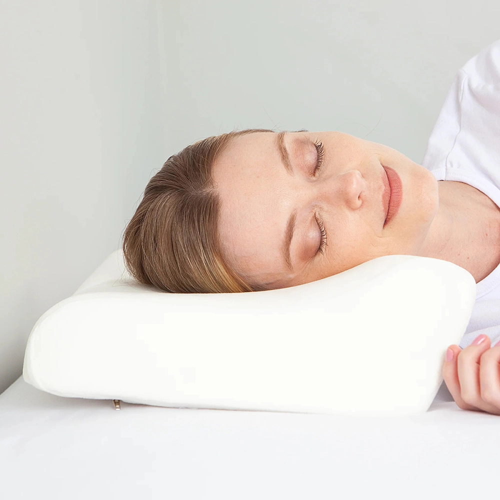 Travesseiro Almofada Super Cervical Visco Capa Em Plush Tecnologia NASA 48 x 33 x 7/12 cm 202324 Perfetto