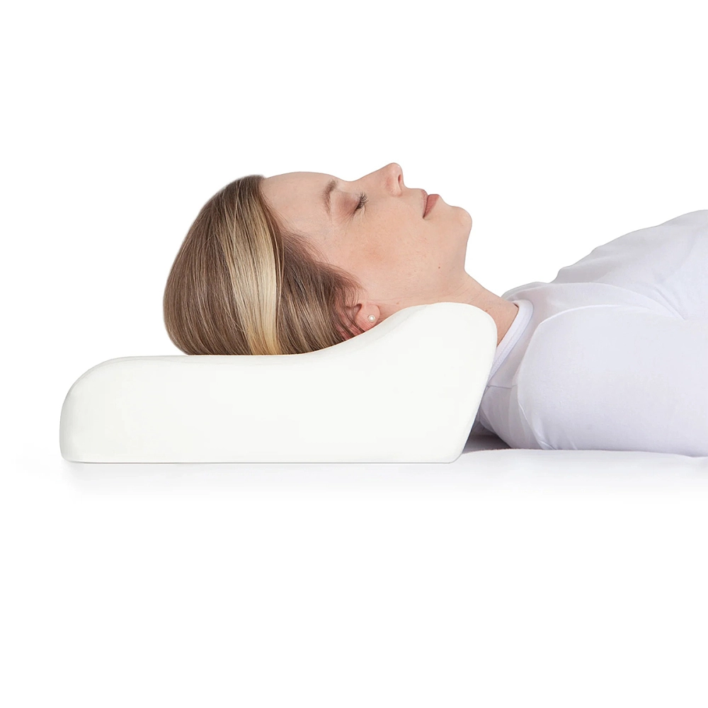 Travesseiro Almofada Super Cervical Visco Capa Em Plush Tecnologia NASA 48 x 33 x 7/12 cm 202324 Perfetto