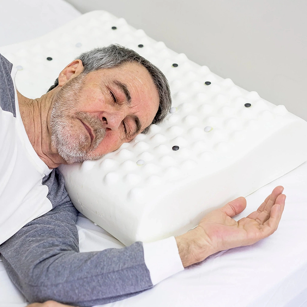 Travesseiro Magnetico Visco Elastico Magnoterapia Terapeutico Perfil Baixo 61 x 42 x 13/11 Cm Perfetto 205006