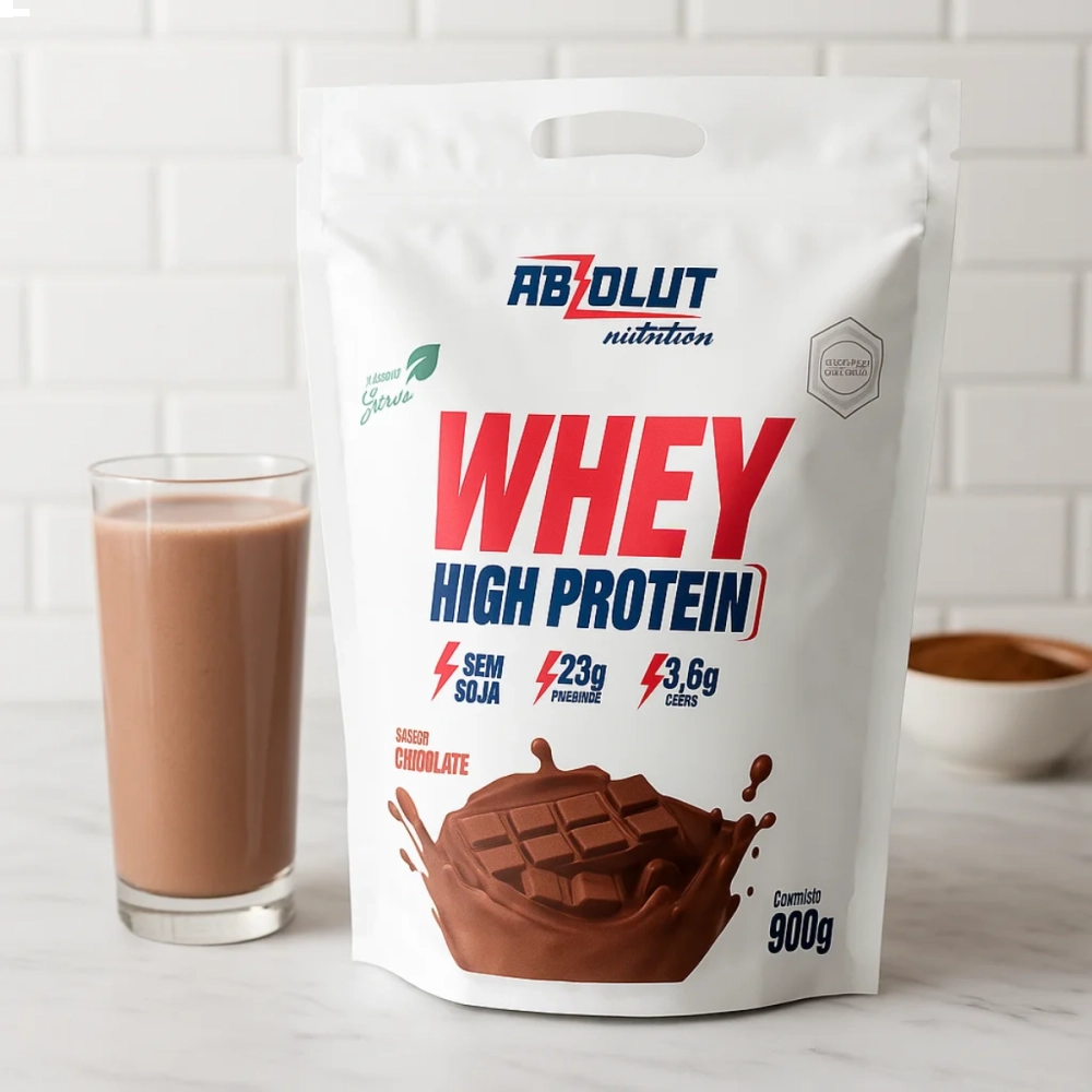 Whey High Protein Sabor Chocolate 900g Absolut 